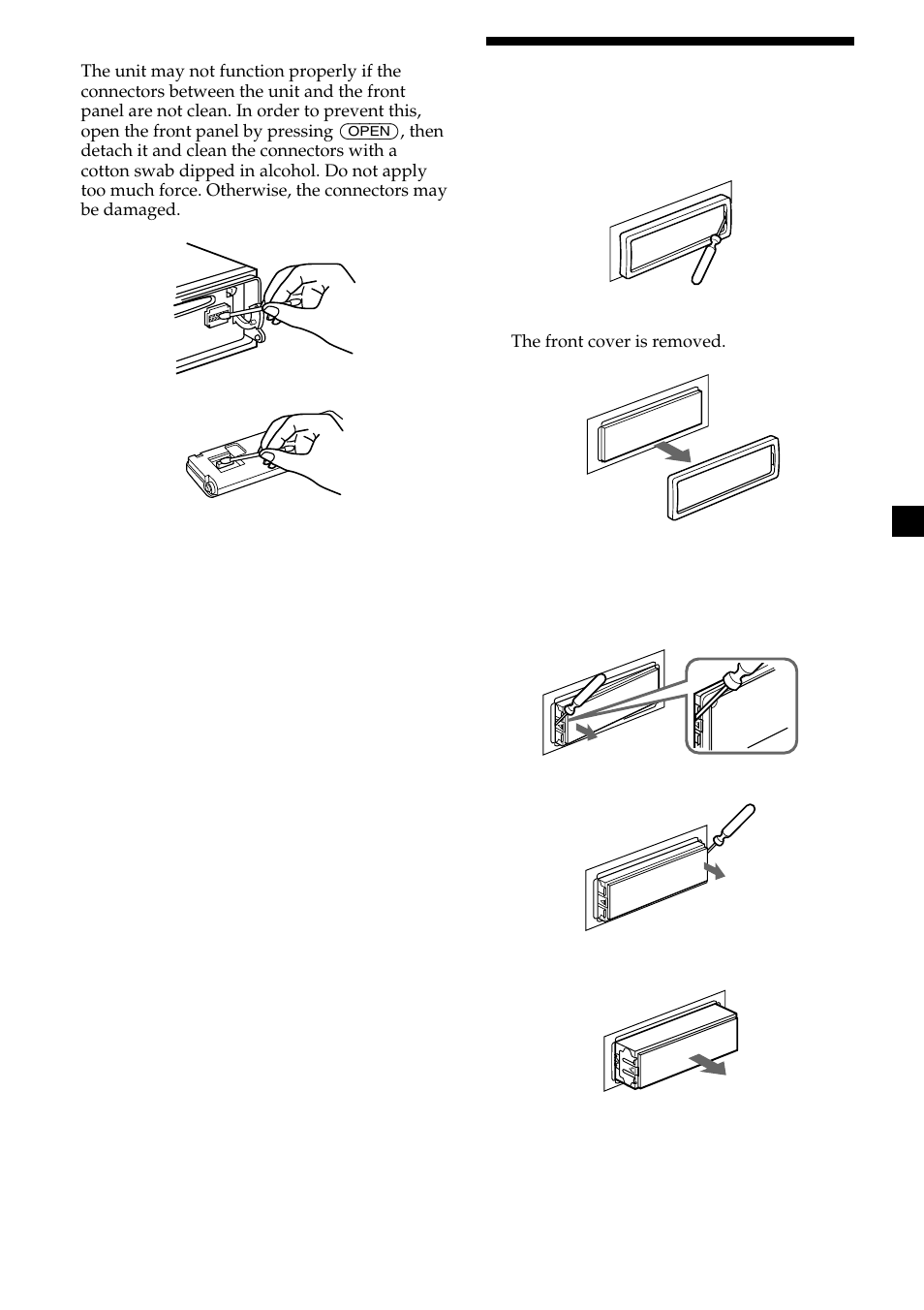 Dismounting the unit, 25 dismounting the unit | Sony CDX-C7000X User Manual | Page 25 / 28