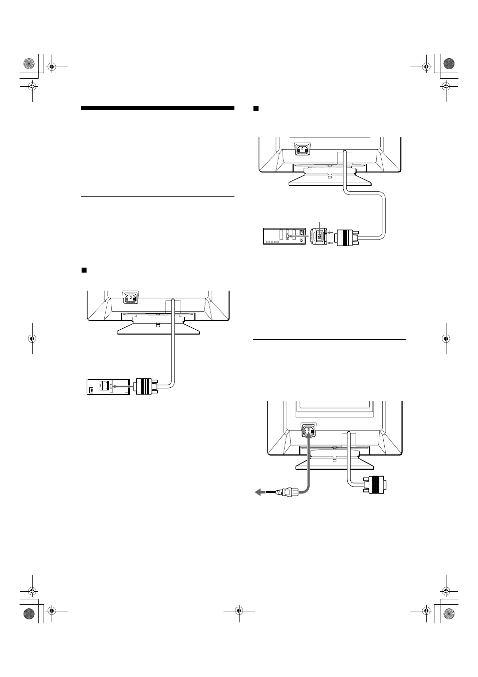 Instalación, Paso 1: conexión del monitor al ordenador, Paso 2: conexión del cable de alimentación | Sony CPD-G200 User Manual | Page 34 / 46