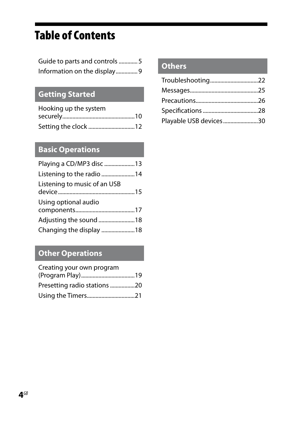 Sony CMT-BX7DAB User Manual | Page 4 / 32