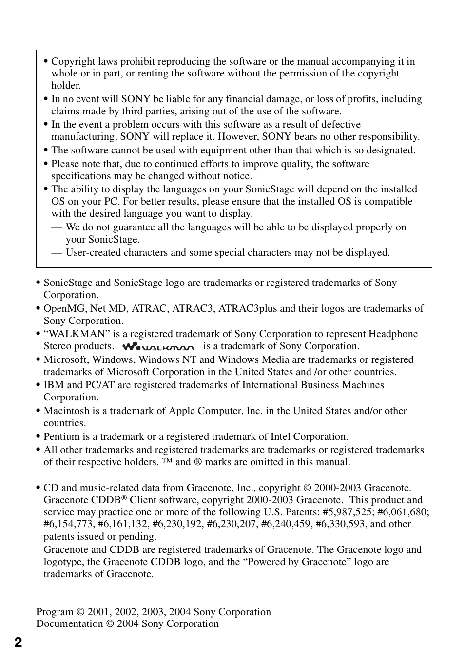 Sony Micro HI-FI Component System User Manual | Page 2 / 20