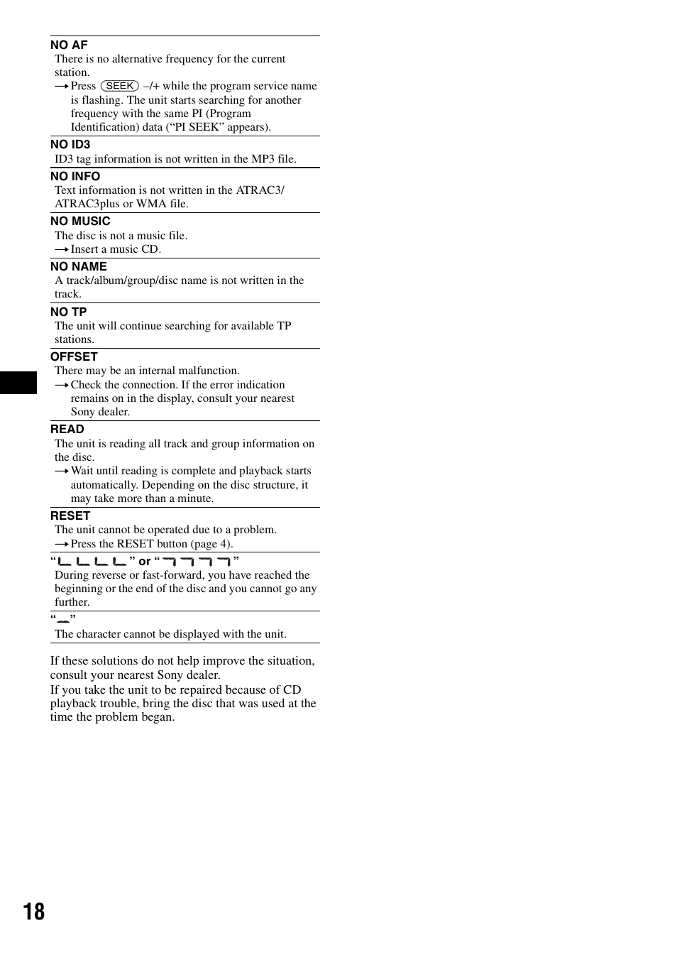 Sony CDX-A360 User Manual | Page 18 / 96