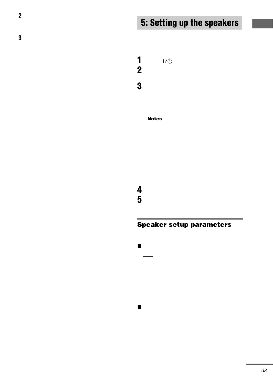 Setting up the speakers | Sony STR-DA5000ES User Manual | Page 19 / 68