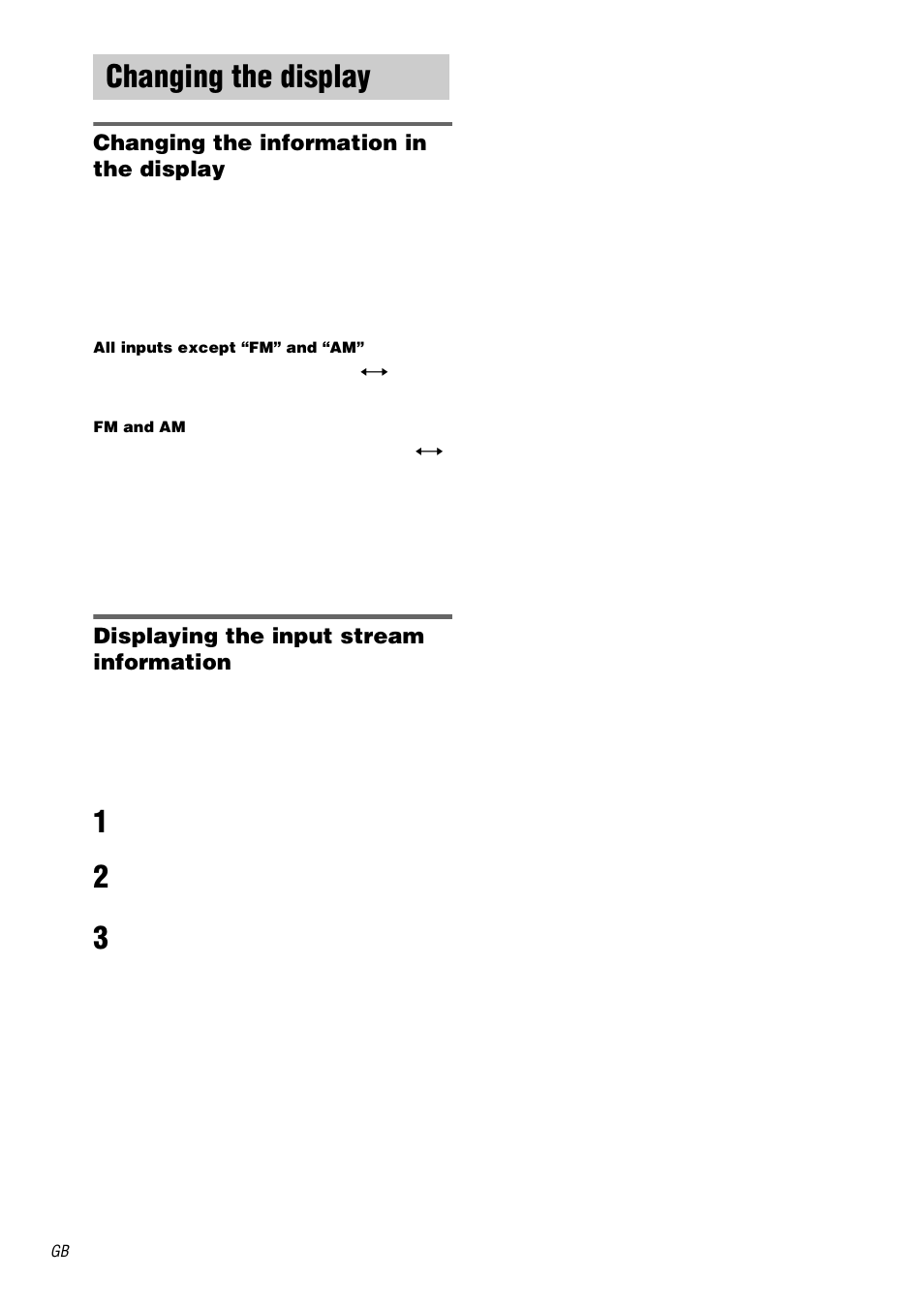 Changing the display | Sony STR-DA5000ES User Manual | Page 30 / 68