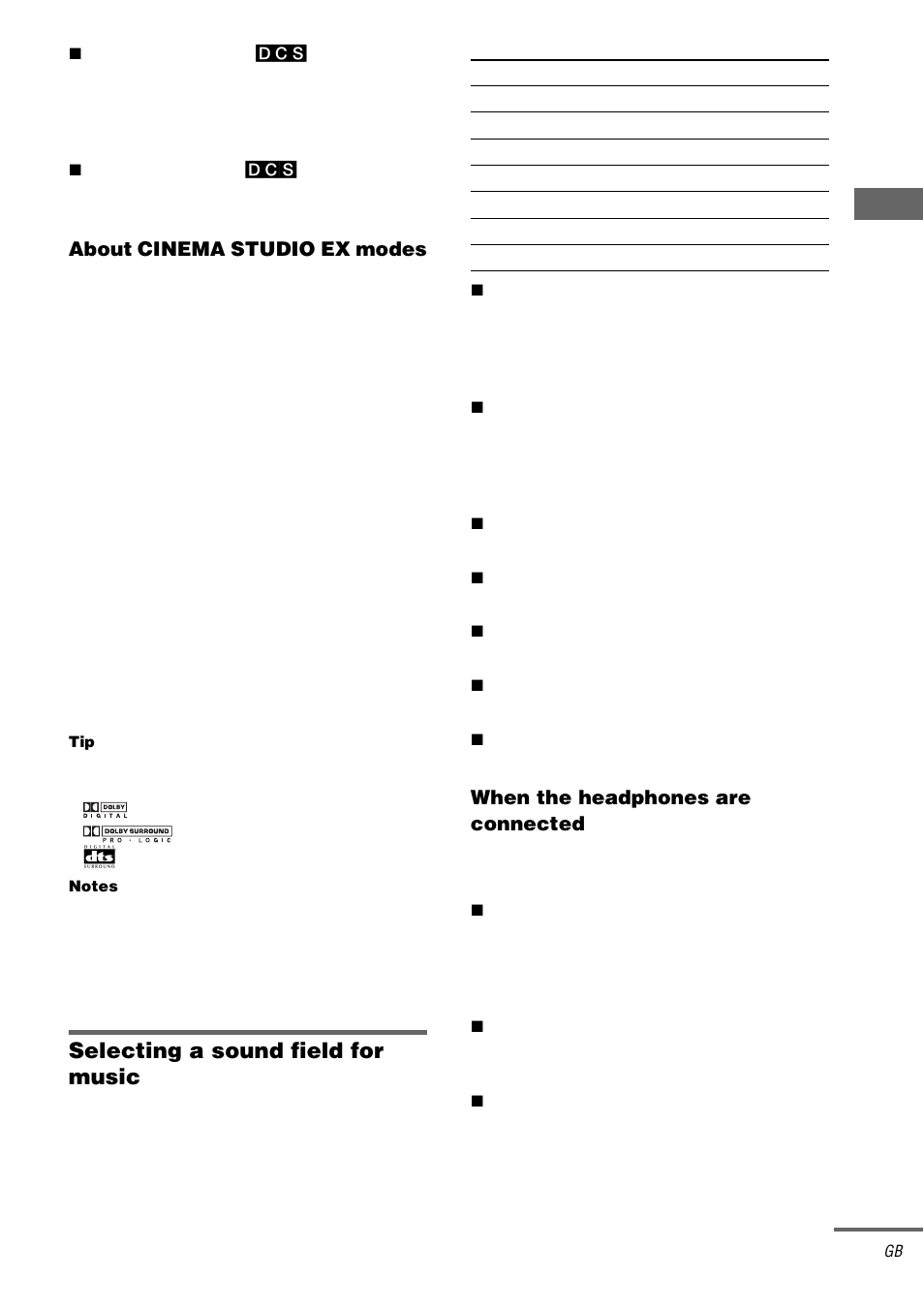 Selecting a sound field for music | Sony STR-DA5000ES User Manual | Page 35 / 68