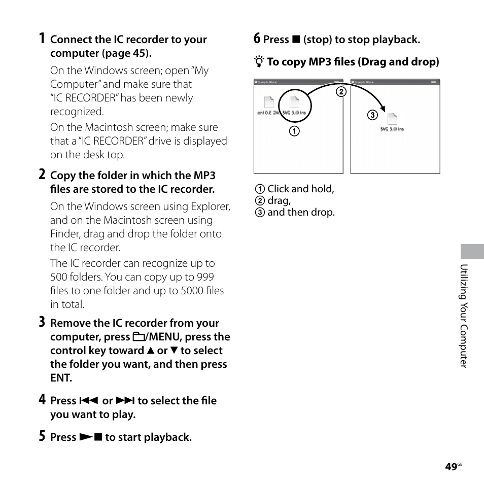 Sony ICD-UX60 User Manual | Page 49 / 68
