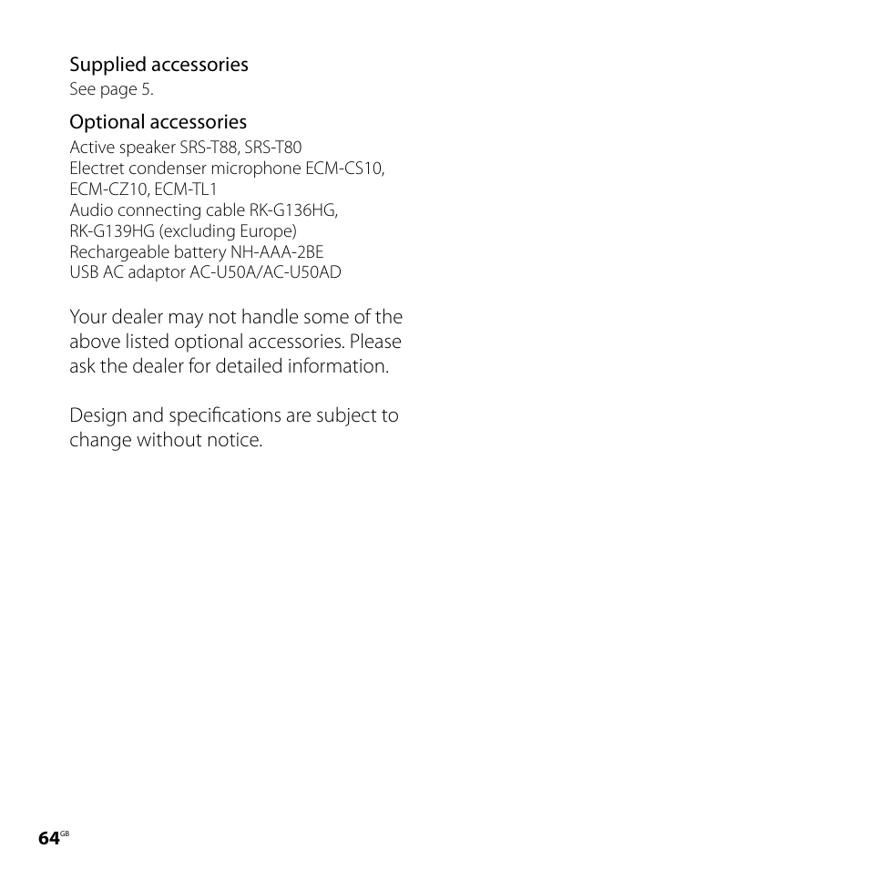 Sony ICD-UX60 User Manual | Page 64 / 68