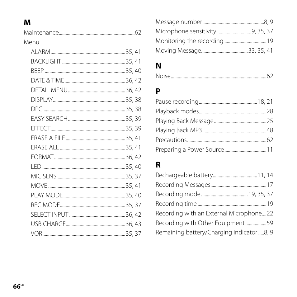 Sony ICD-UX60 User Manual | Page 66 / 68