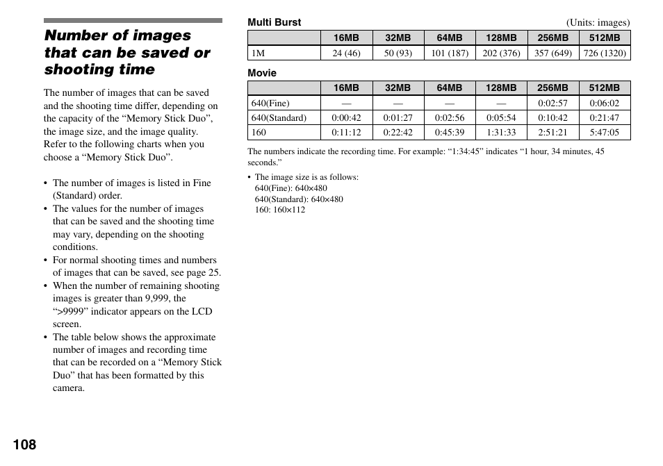 Sony Cyber-shot DSC-L1 User Manual | Page 108 / 128
