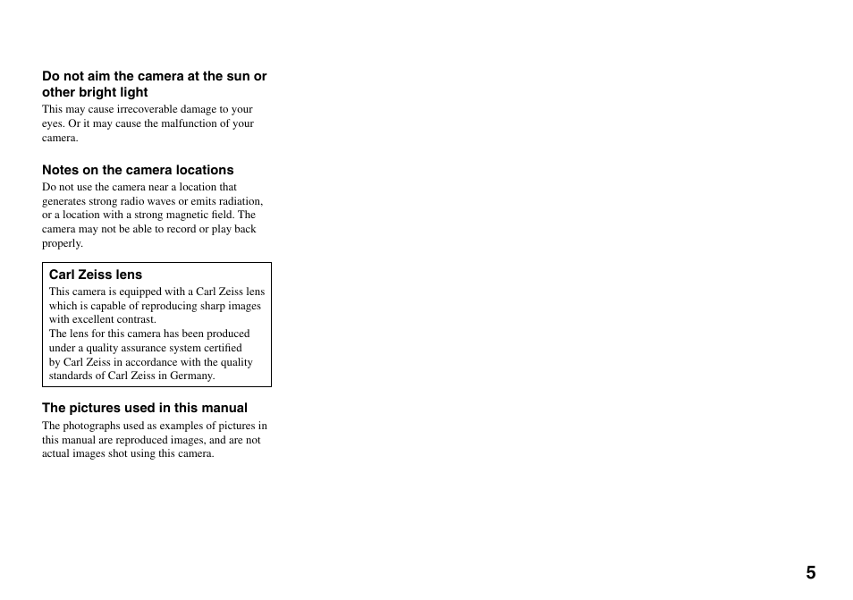 Sony Cyber-shot DSC-L1 User Manual | Page 5 / 128