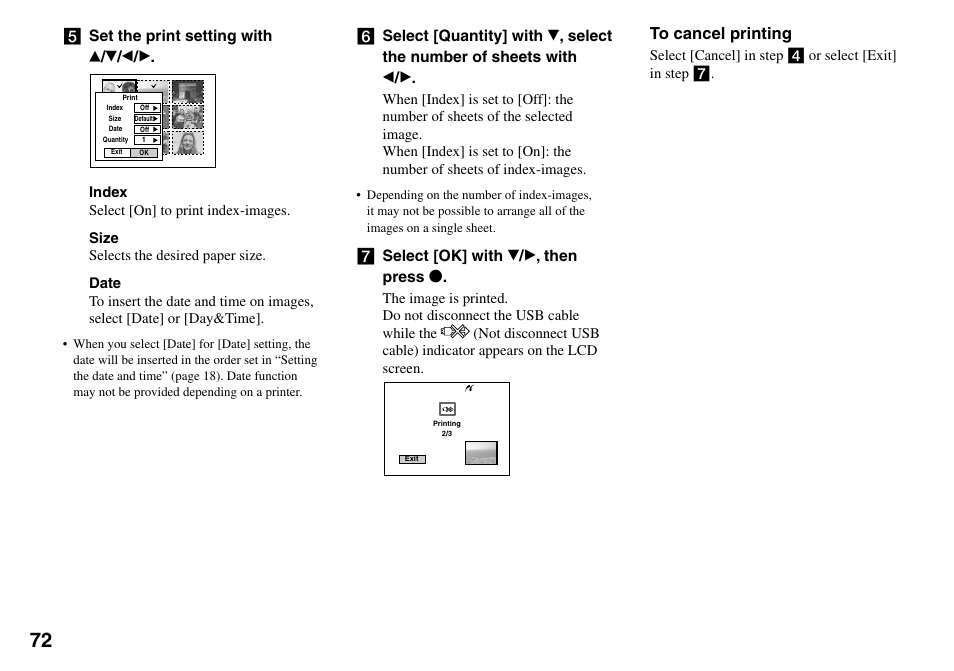 Sony Cyber-shot DSC-L1 User Manual | Page 72 / 128