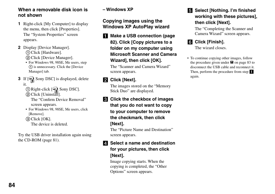 Sony Cyber-shot DSC-L1 User Manual | Page 84 / 128