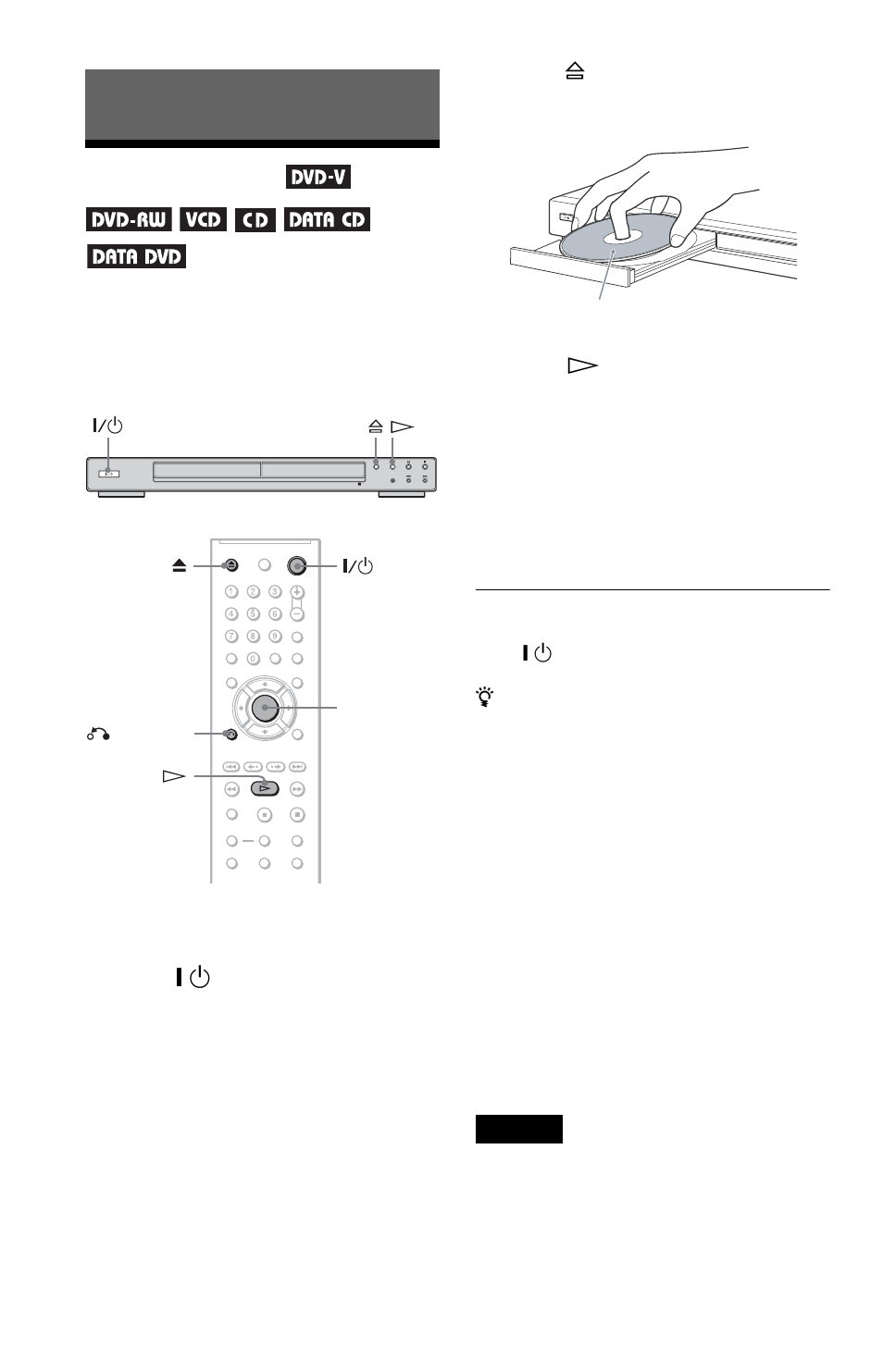 L0 - playing discs, L1 - playing discs, Playing discs | Button (24) | Sony DVP-NS52P User Manual | Page 24 / 78
