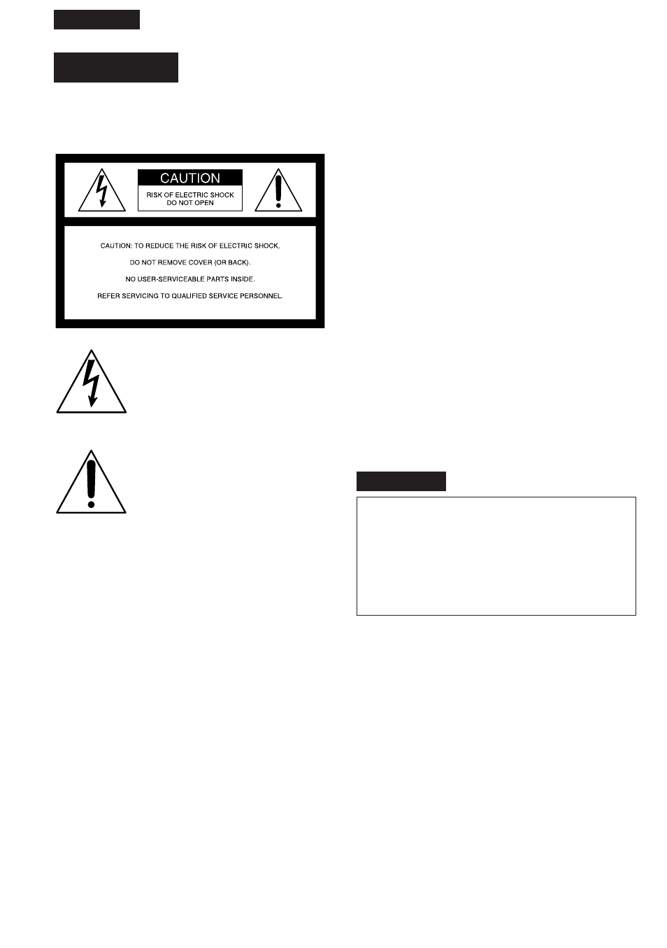 Warning, Advertencia | Sony GV-D300 User Manual | Page 2 / 88
