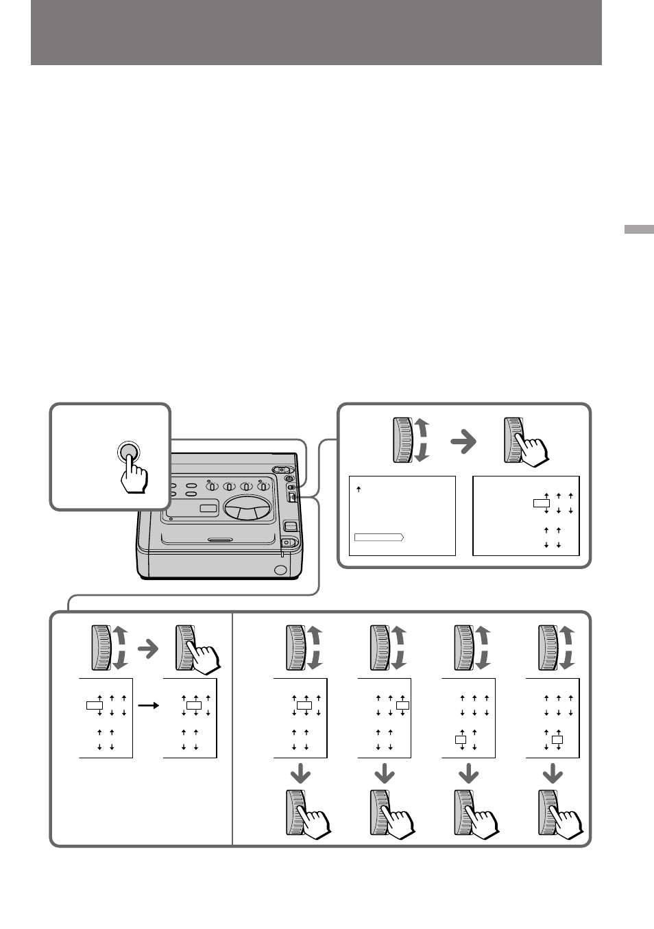 Resetting the date and time, Reajuste de la fecha y hora | Sony GV-D300 User Manual | Page 61 / 88