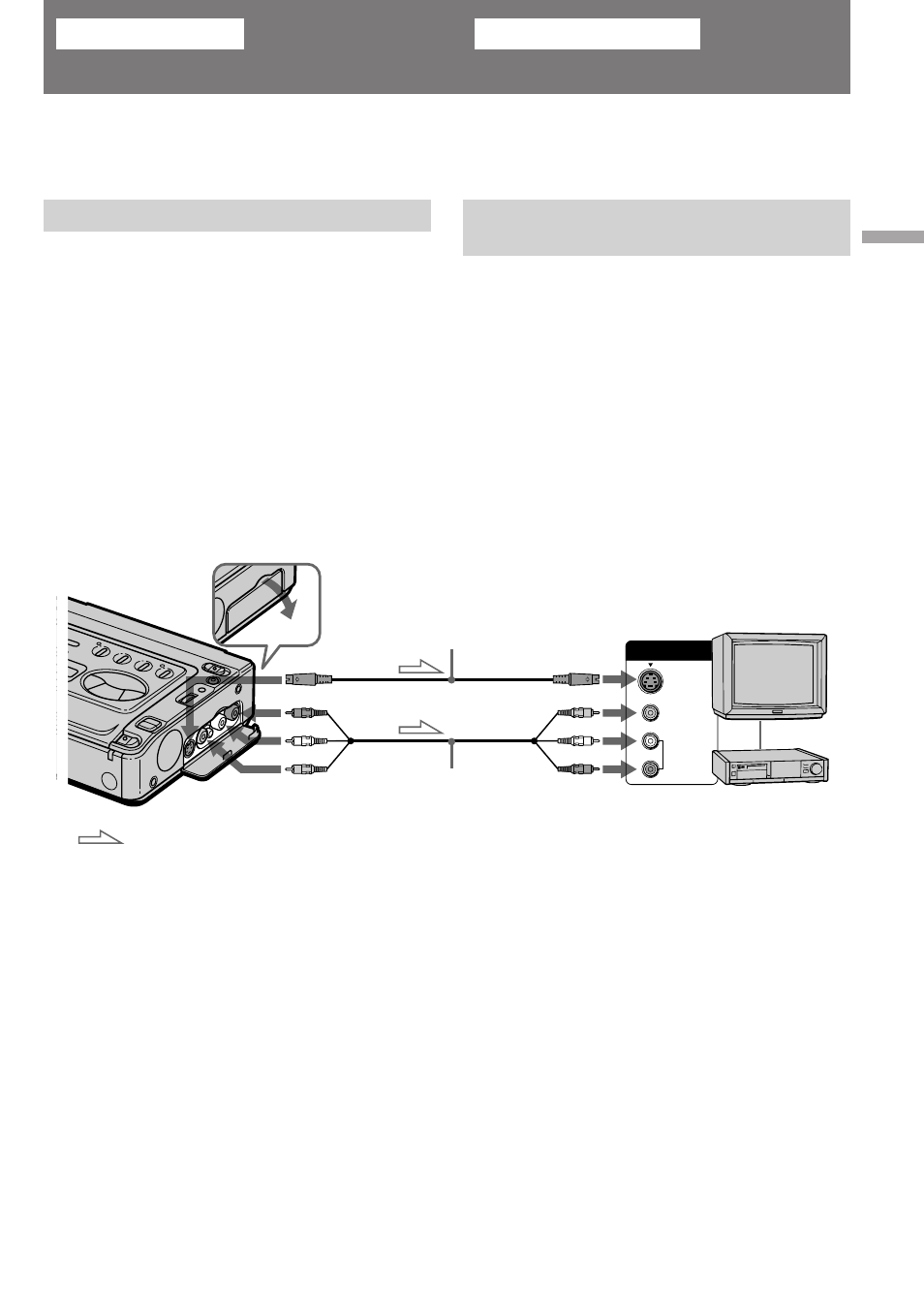 Conexión de un tv, Connecting to a tv | Sony GV-D300 User Manual | Page 7 / 88