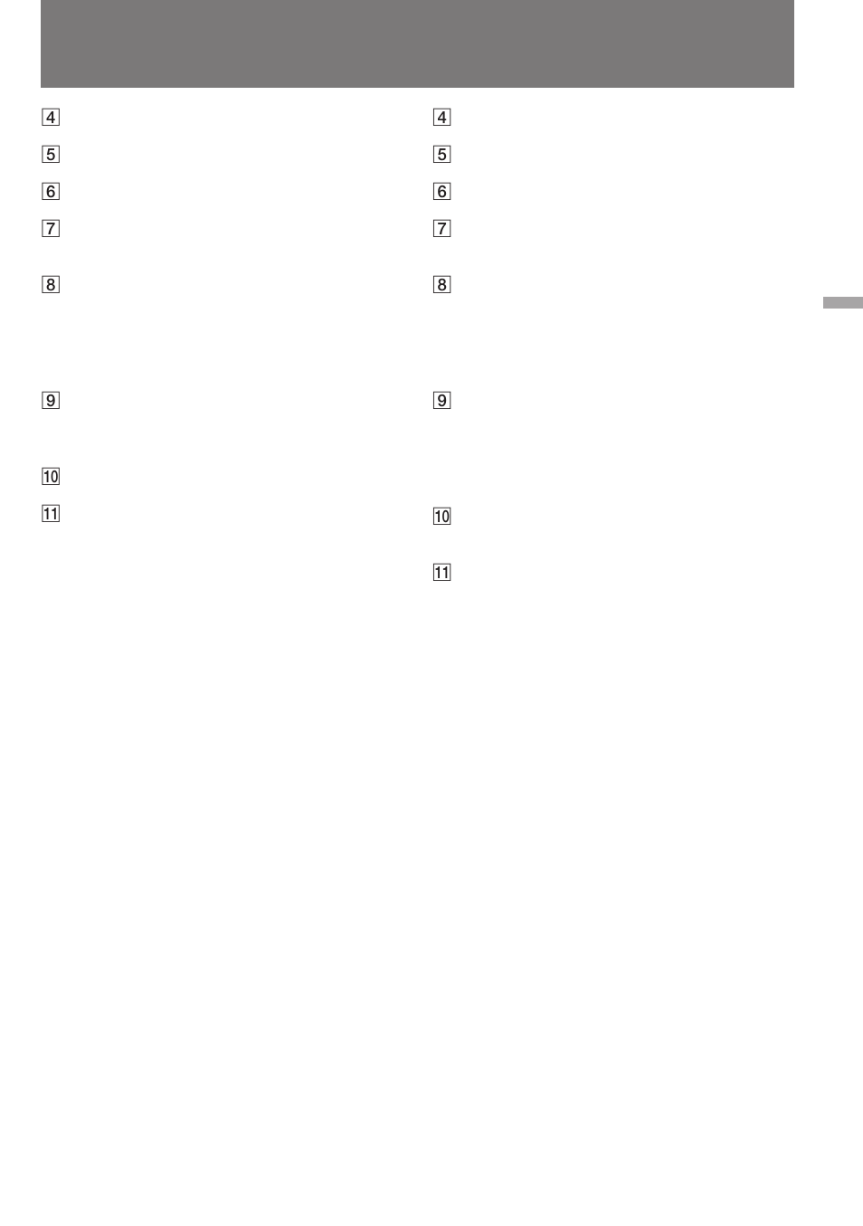 Warning indicators, Indicadores de aviso | Sony GV-D300 User Manual | Page 87 / 88