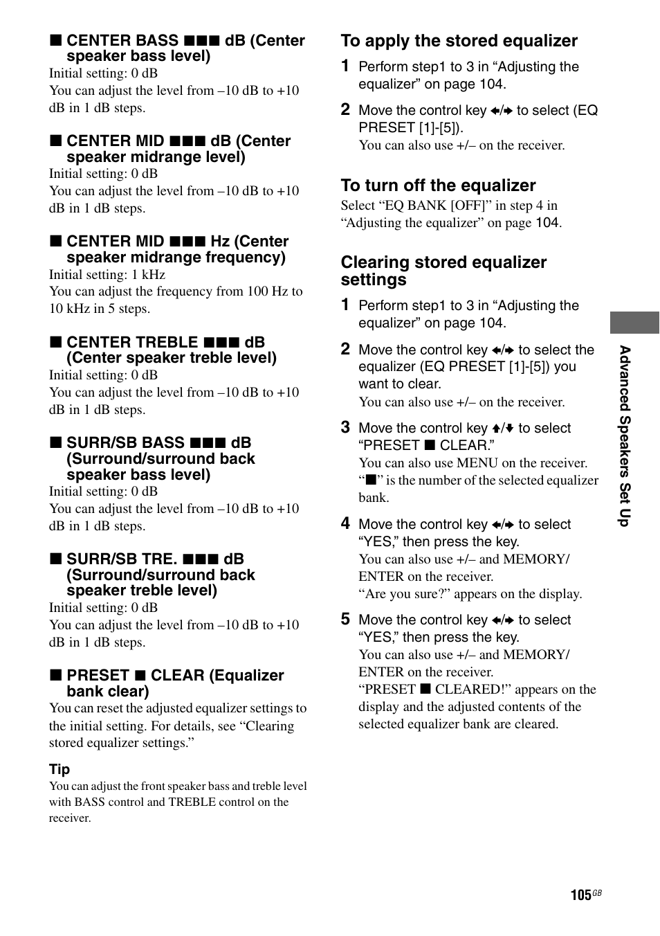 Sony STR-DA7100ES User Manual | Page 105 / 139