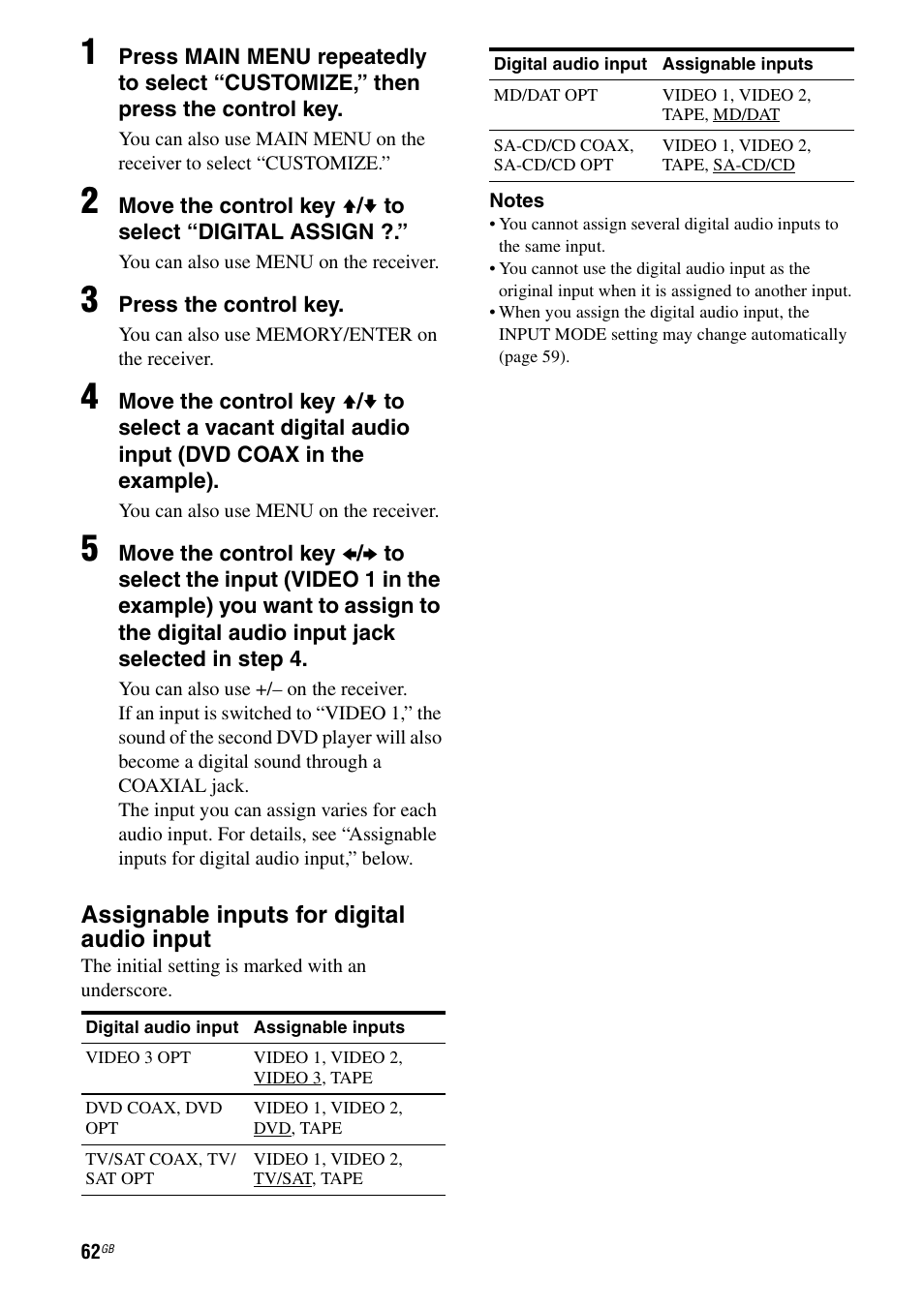 Sony STR-DA7100ES User Manual | Page 62 / 139