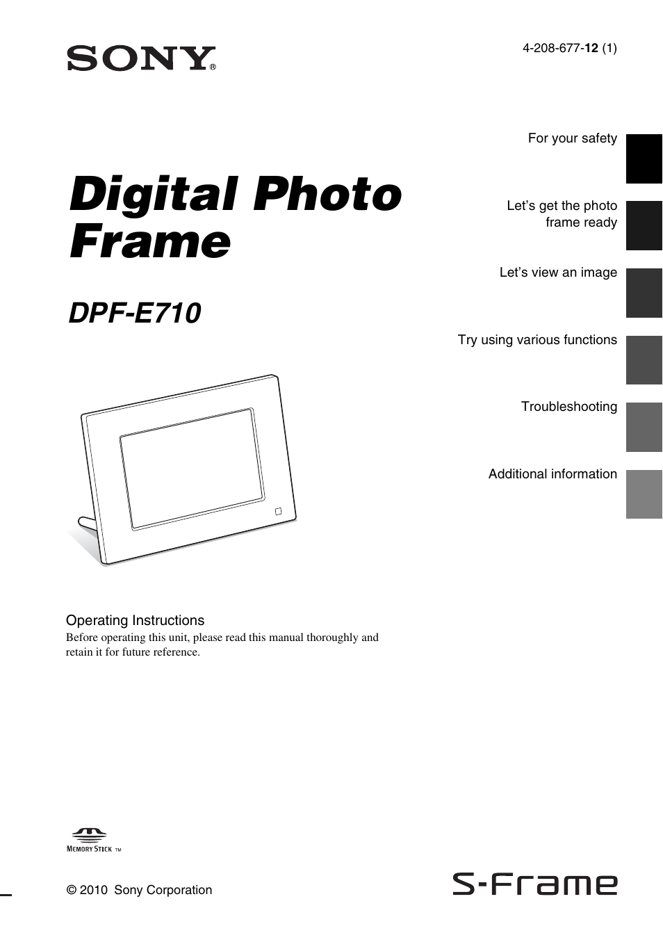 Sony DPF-E710 User Manual | 28 pages