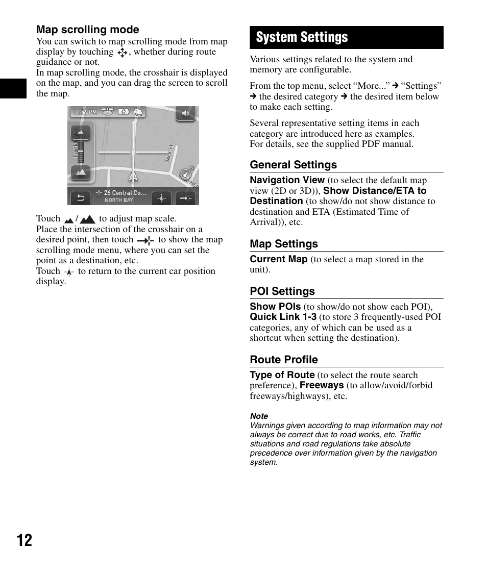 System settings | Sony NV-U71T User Manual | Page 12 / 56
