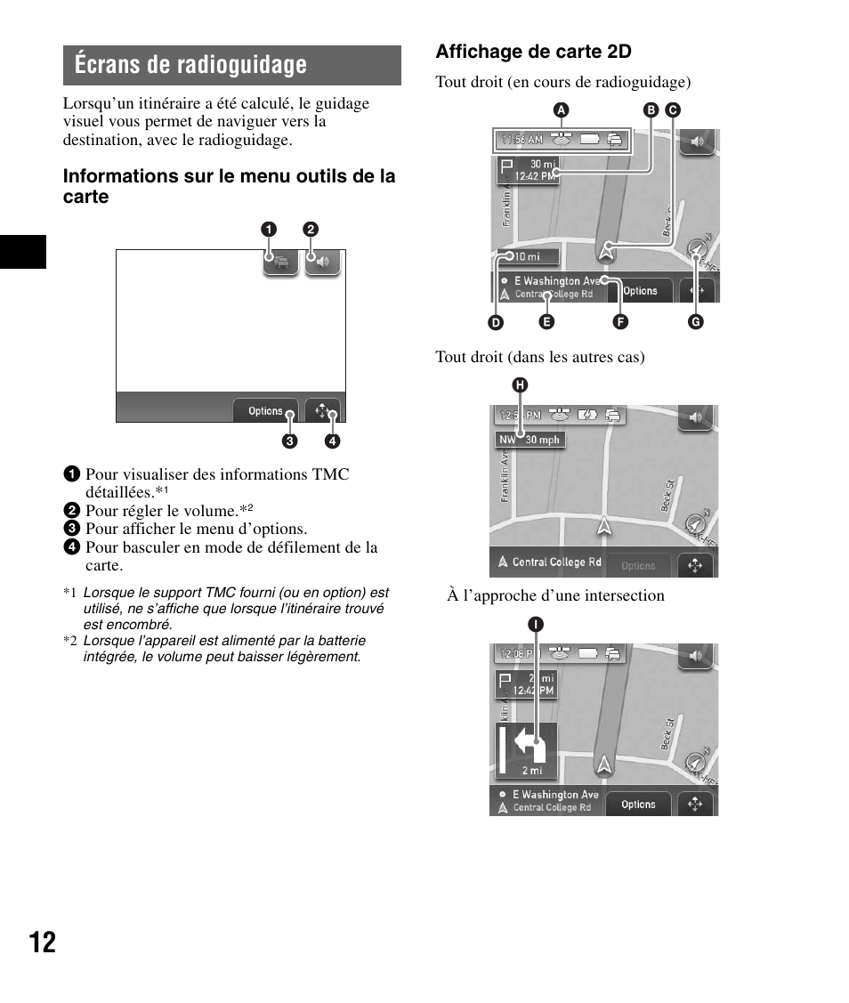 Écrans de radioguidage | Sony NV-U71T User Manual | Page 28 / 56