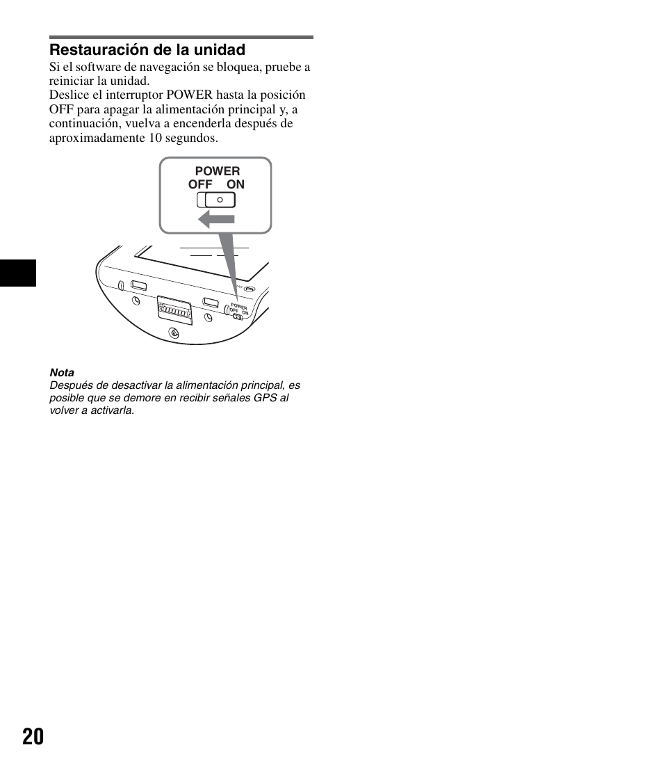 Restauración de la unidad | Sony NV-U71T User Manual | Page 56 / 56