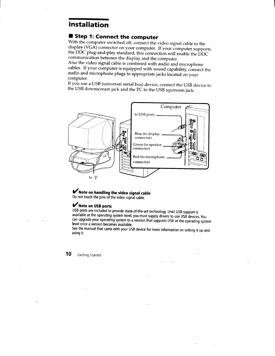 Installation | Sony CPD-220VS User Manual | Page 10 / 30