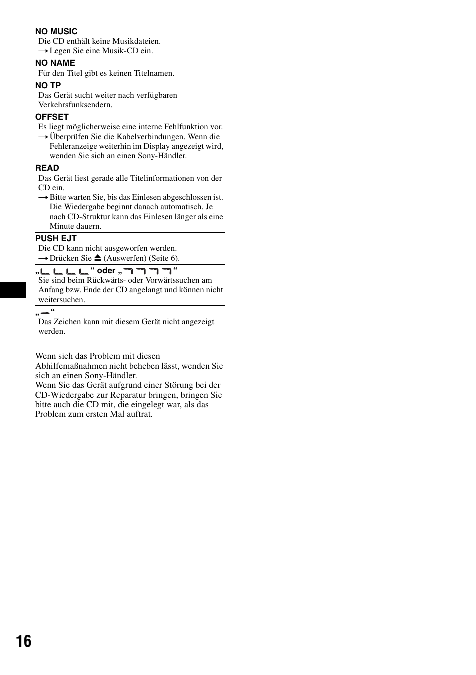 Sony CDX-GT111 User Manual | Page 30 / 76