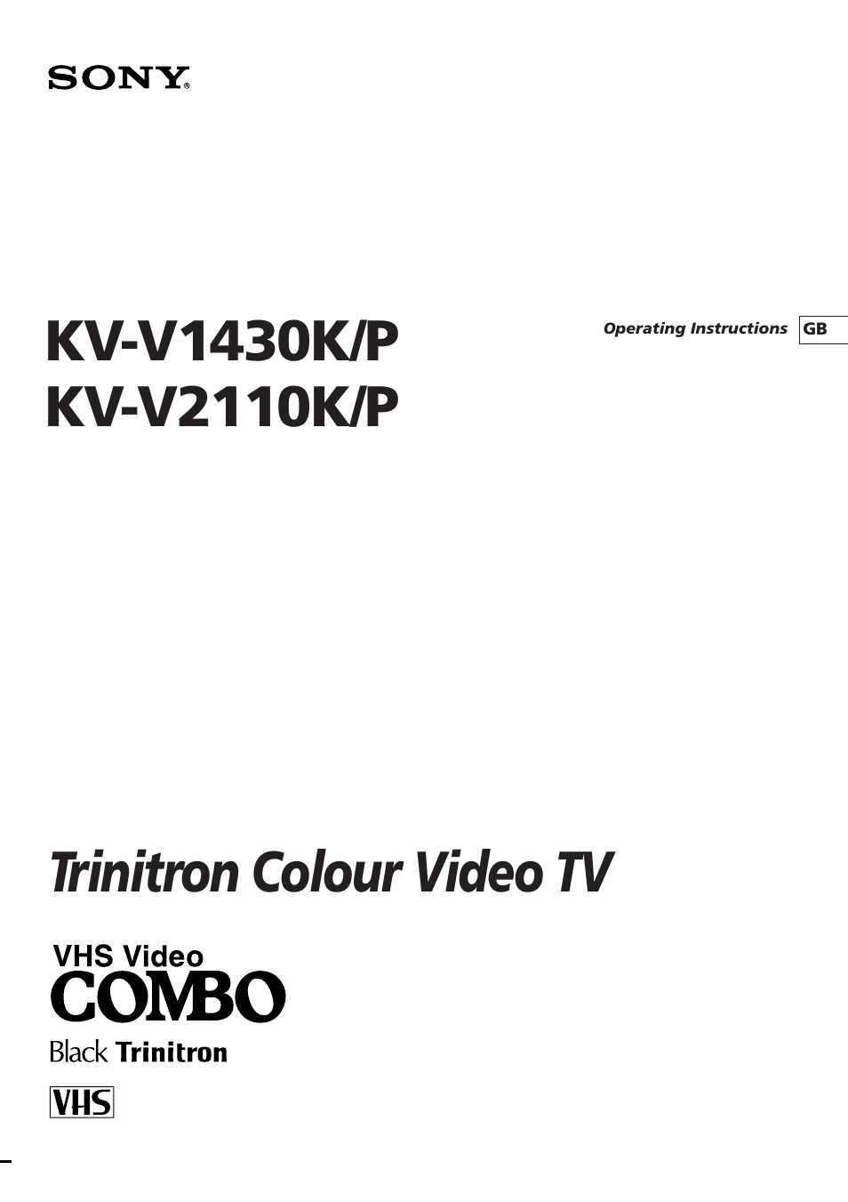 Sony Trinitron KV-V1430P User Manual | 36 pages