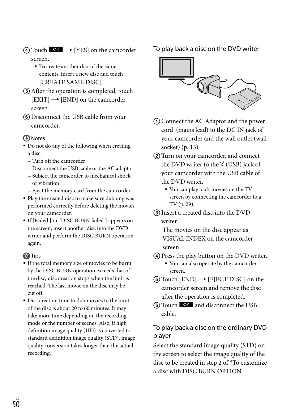 Sony XR150E User Manual | Page 50 / 76