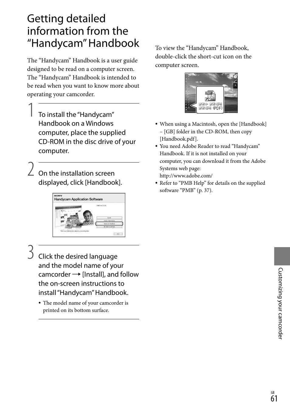 Sony XR150E User Manual | Page 61 / 76