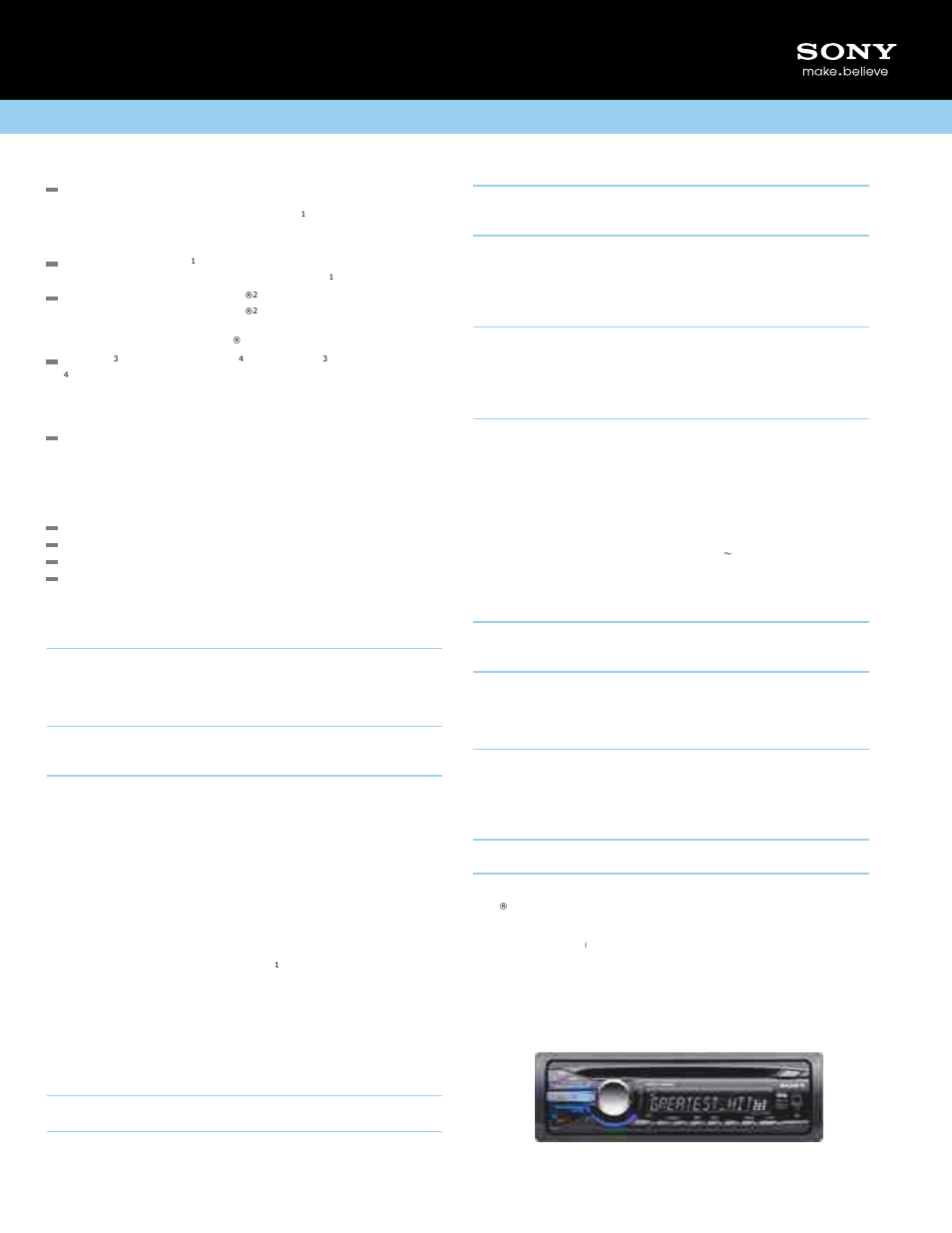 Cdx-gt350mp, Features, Specifications | Cdx-gt350mp cd receiver | Sony CDX-GT350MP User Manual | Page 2 / 2