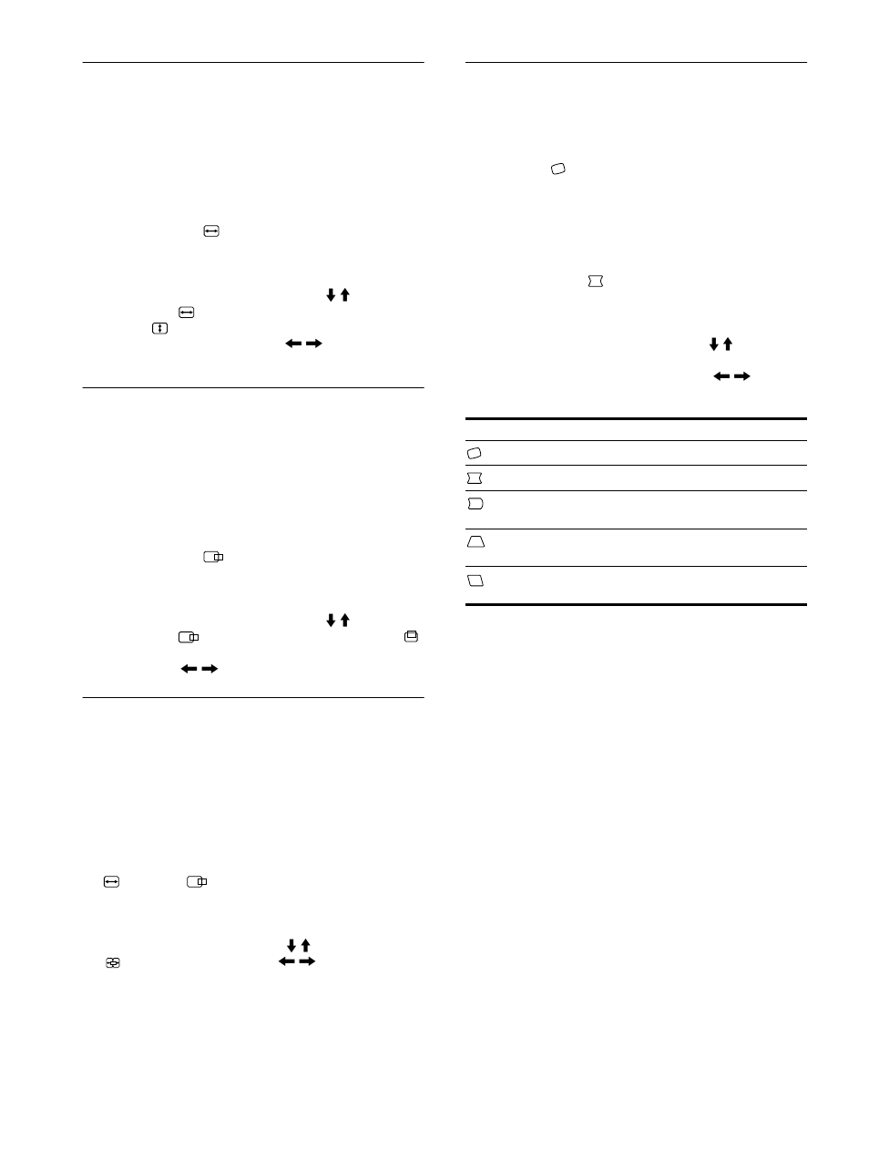 Ingrandimento o riduzione dell’immagine (zoom), Regolazione della forma dell’immagine (geom.) | Sony CPD-E500E User Manual | Page 74 / 132