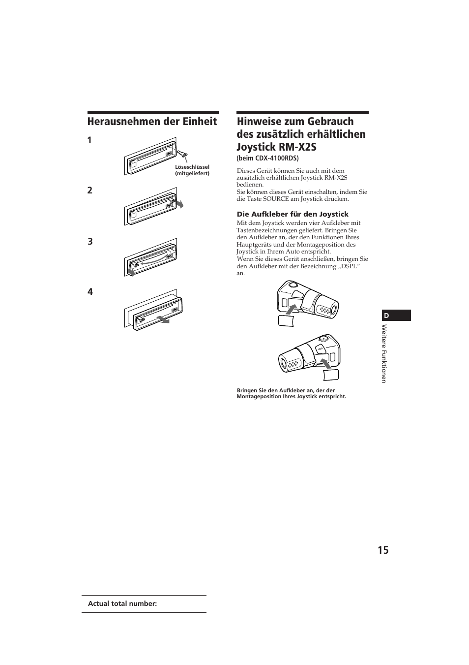 Sony CDX-4100RDS User Manual | Page 51 / 74