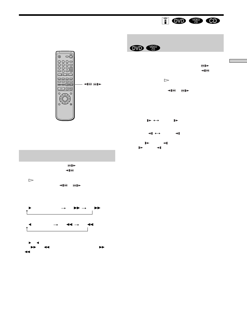 Searching for a particular point on a disc, Searching for a particular point on a disc 19, Searching for a particular point on a disc z | Sony DVP-K350 User Manual | Page 19 / 80