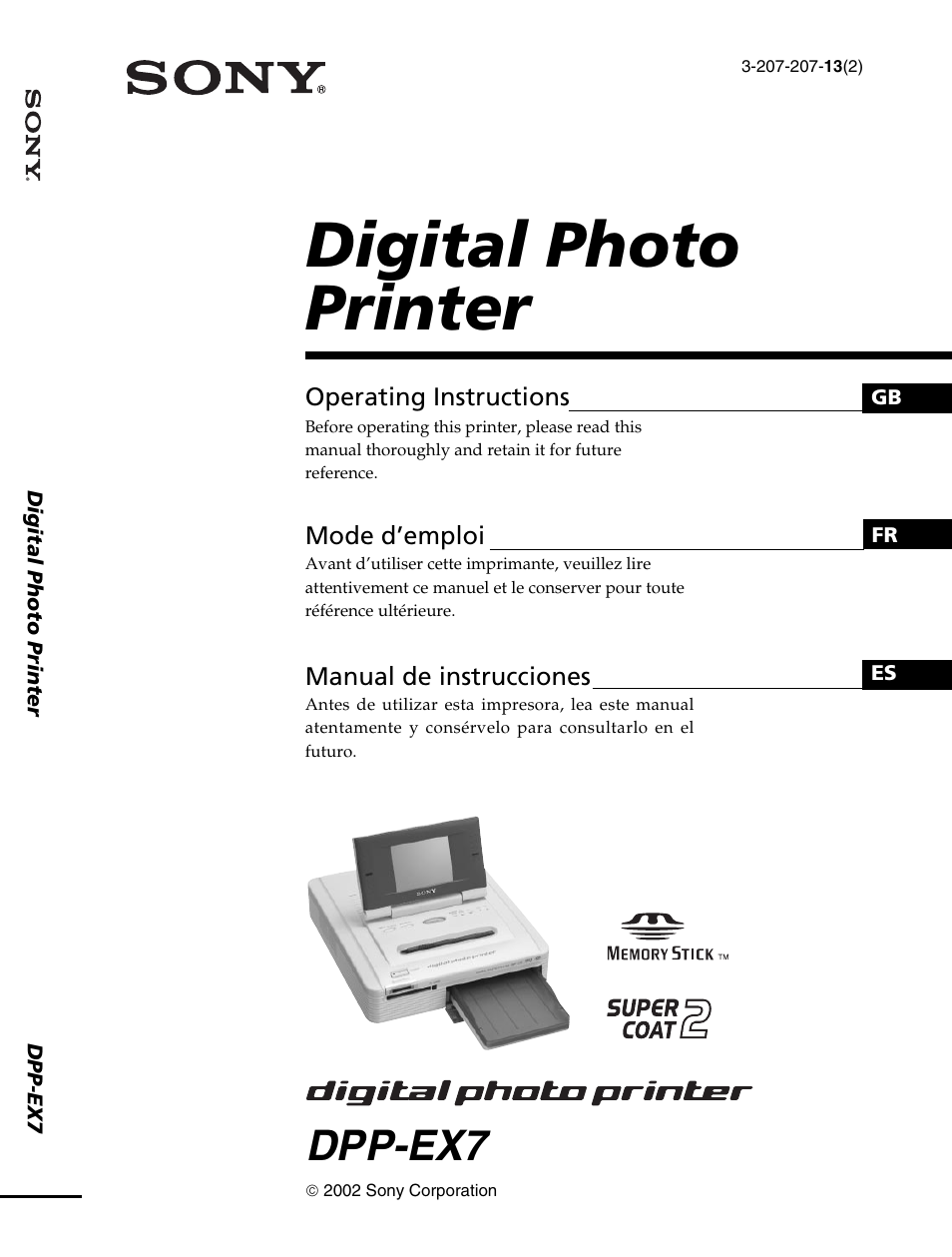 Sony DPP-EX7 User Manual | 99 pages