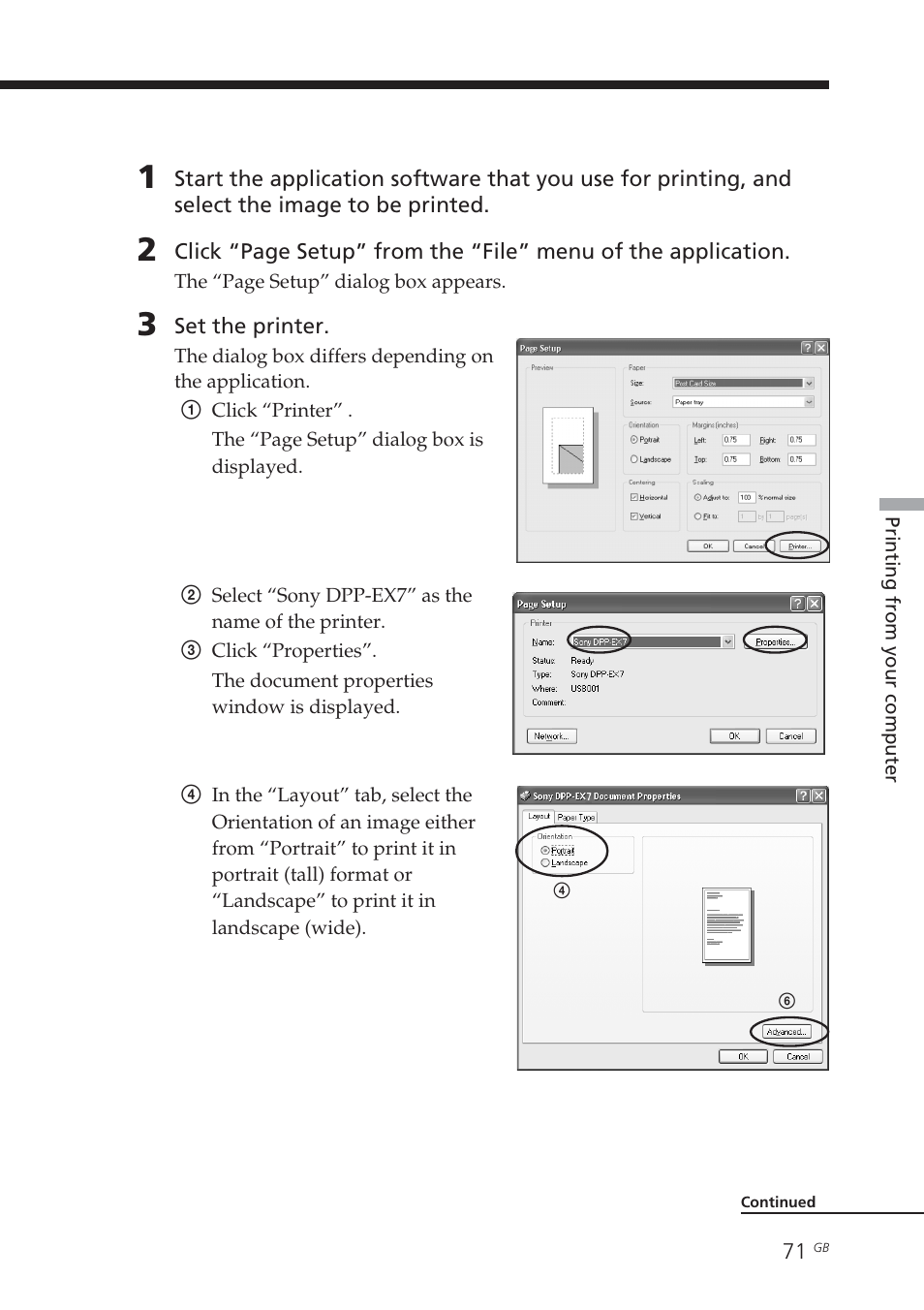 Sony DPP-EX7 User Manual | Page 71 / 99