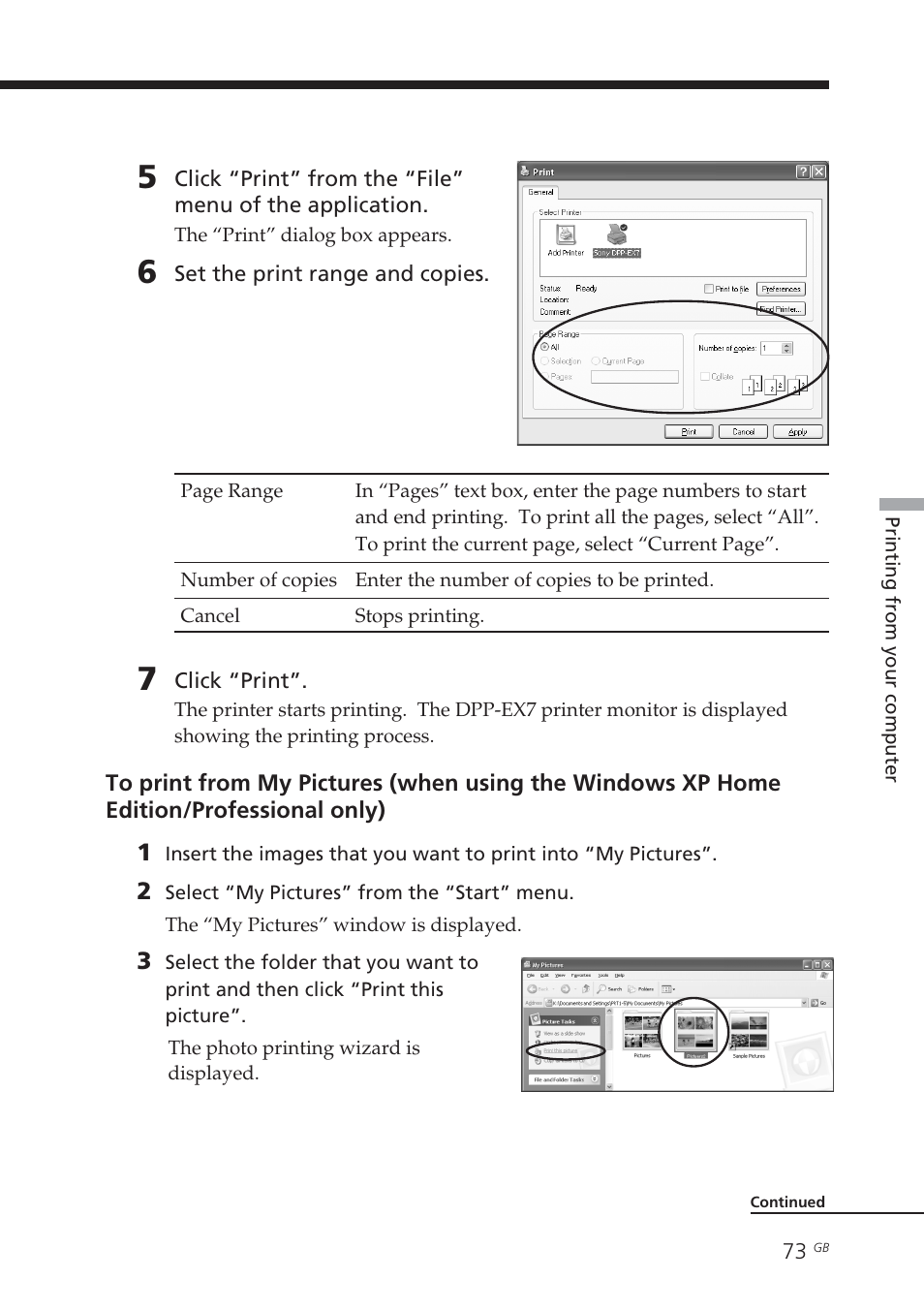 Sony DPP-EX7 User Manual | Page 73 / 99