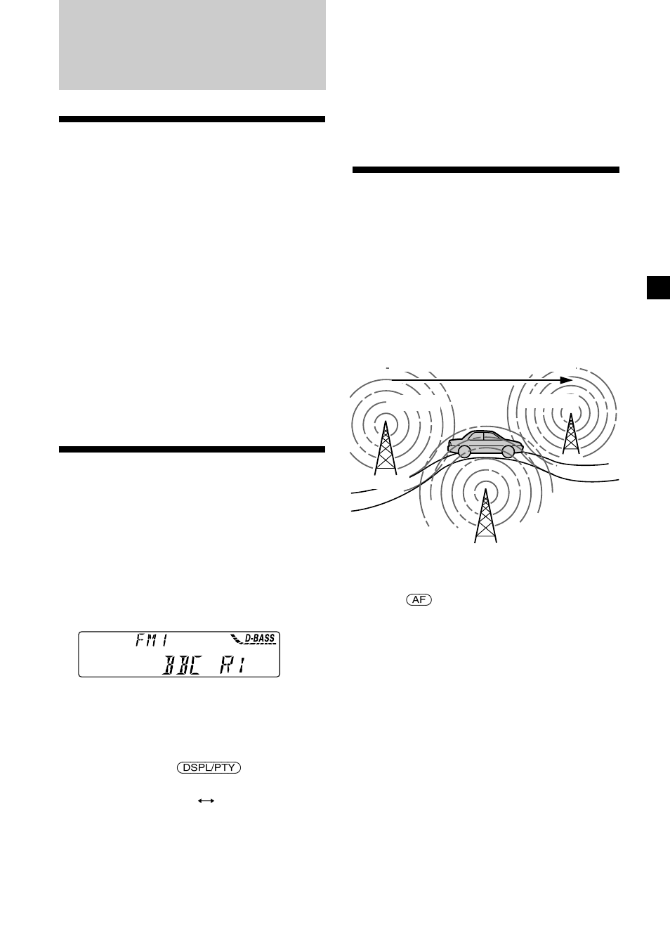 Overview of the rds function, Displaying the station name, Retuning the same programme automatically | Sony MDX-CA580 User Manual | Page 17 / 152