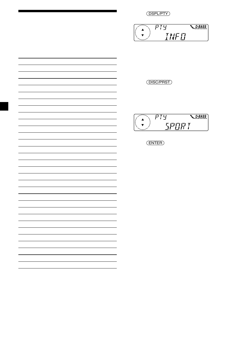 Locating a station by programme type | Sony MDX-CA580 User Manual | Page 20 / 152