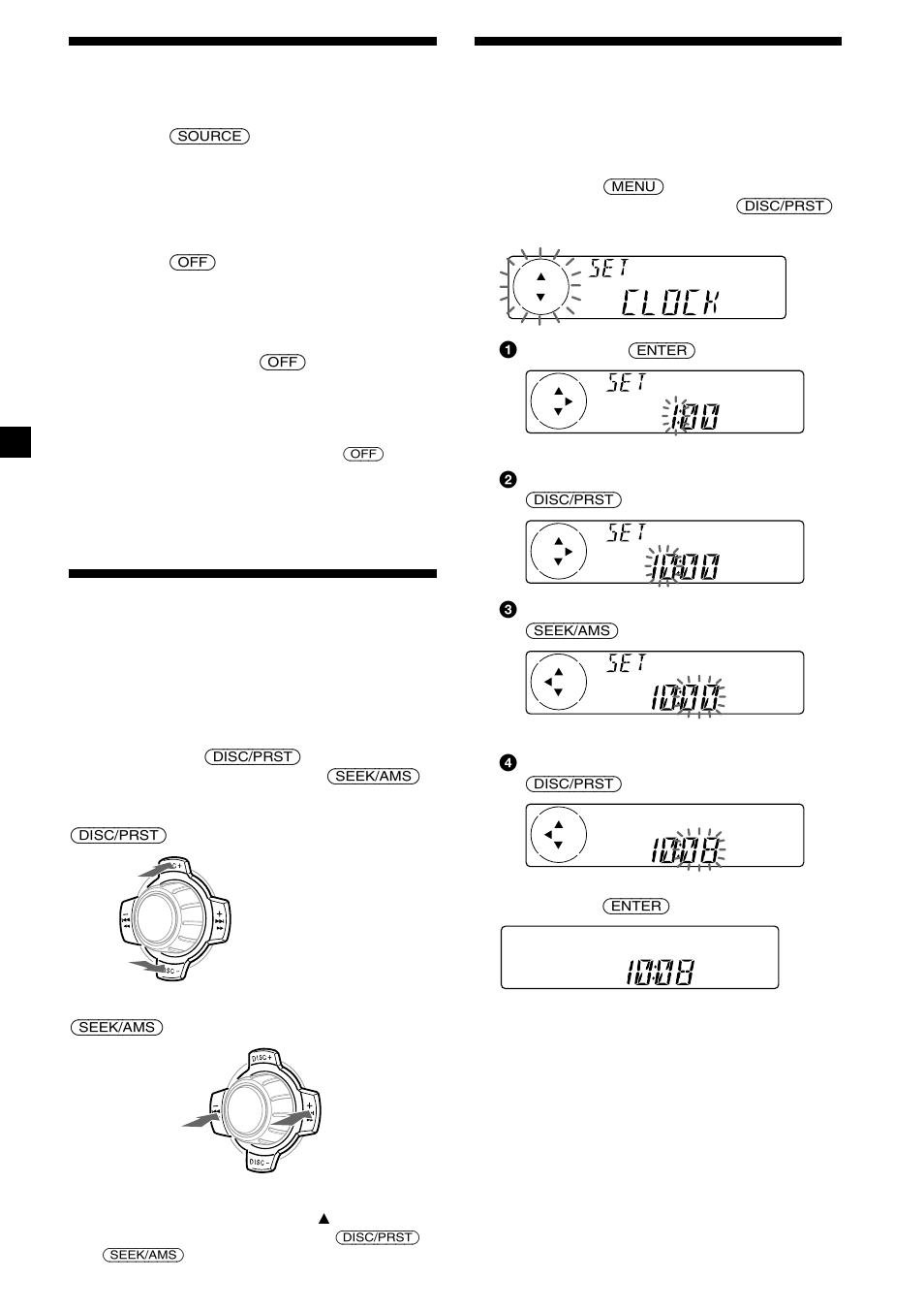 8ein-/ausschalten des geräts, So arbeiten sie mit dem menü, Einstellen der uhr | Sony MDX-CA580 User Manual | Page 38 / 152