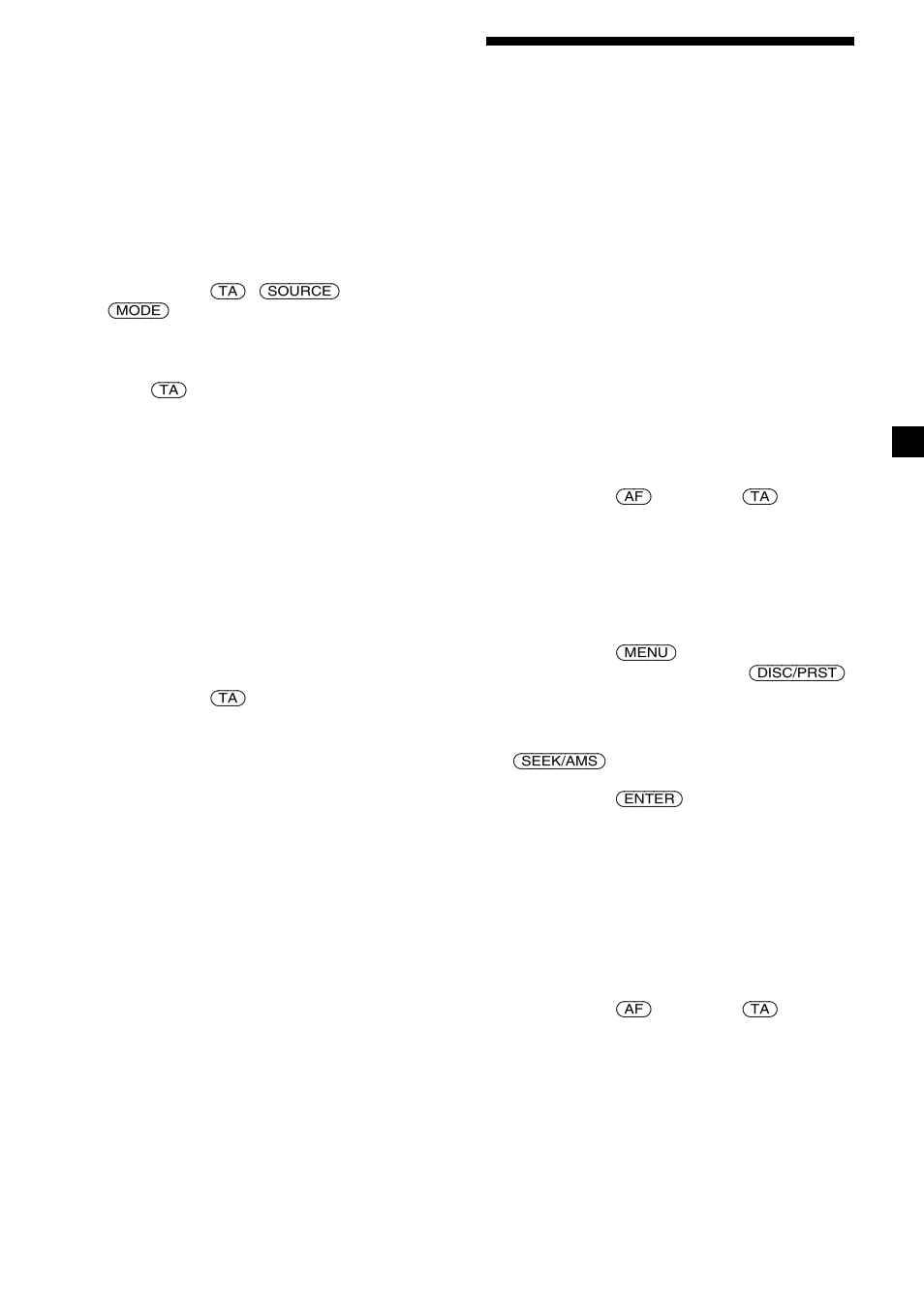 Speichern von rds- sendern mit af- und ta- daten | Sony MDX-CA580 User Manual | Page 49 / 152