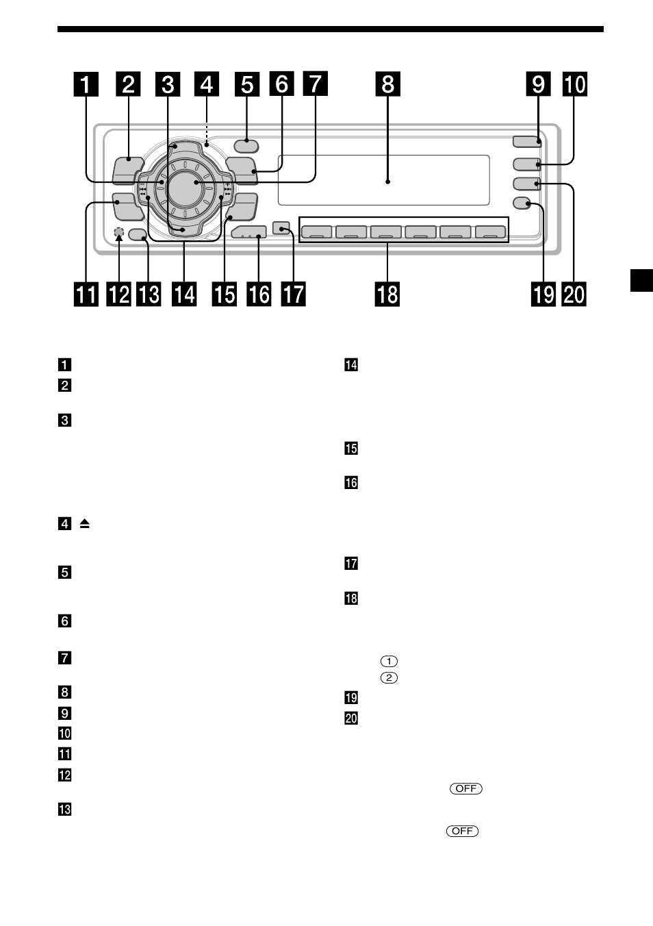 5location of controls | Sony MDX-CA580 User Manual | Page 5 / 152