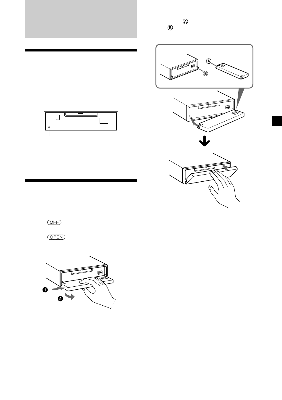 Getting started, Resetting the unit, Detaching the front panel | Sony MDX-CA580 User Manual | Page 7 / 152