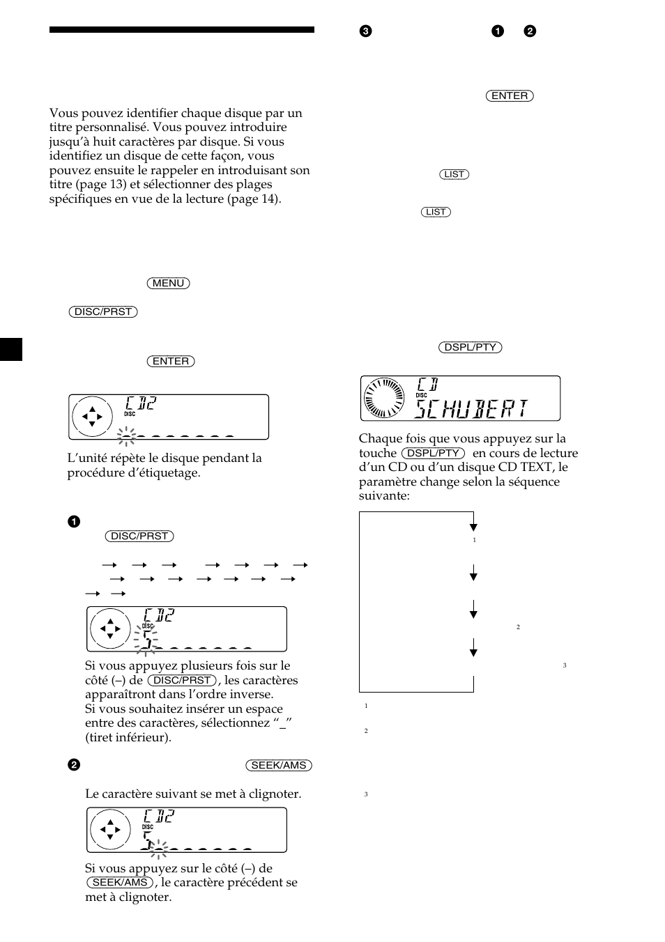 12 identification d’un cd | Sony MDX-CA580 User Manual | Page 72 / 152