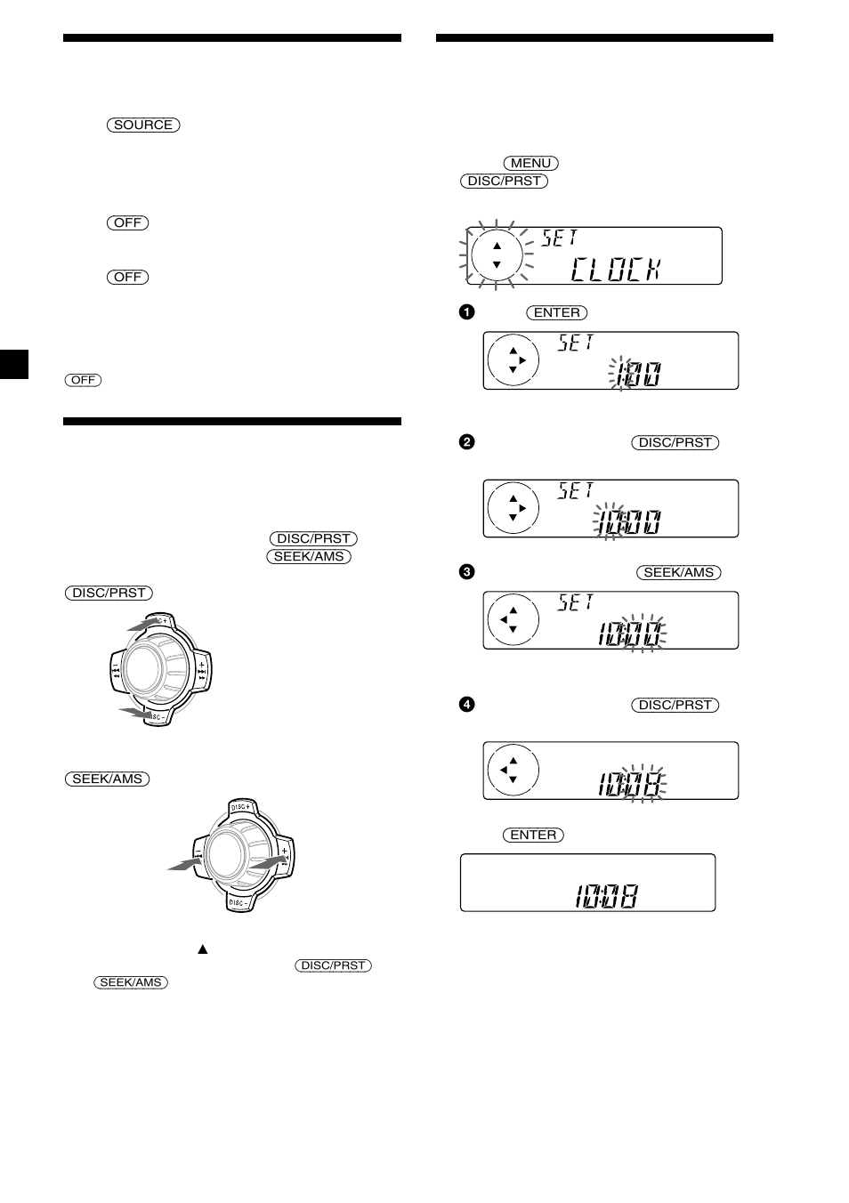 8turning the unit on/off, How to use the menu, Setting the clock | Sony MDX-CA580 User Manual | Page 8 / 152