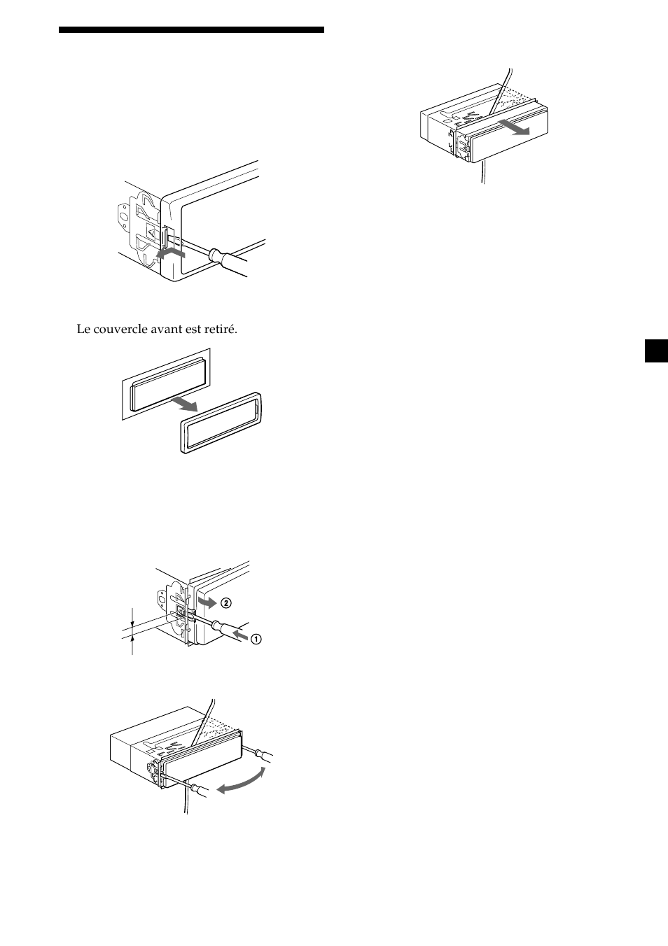 Démontage de l’appareil | Sony MDX-CA580 User Manual | Page 87 / 152