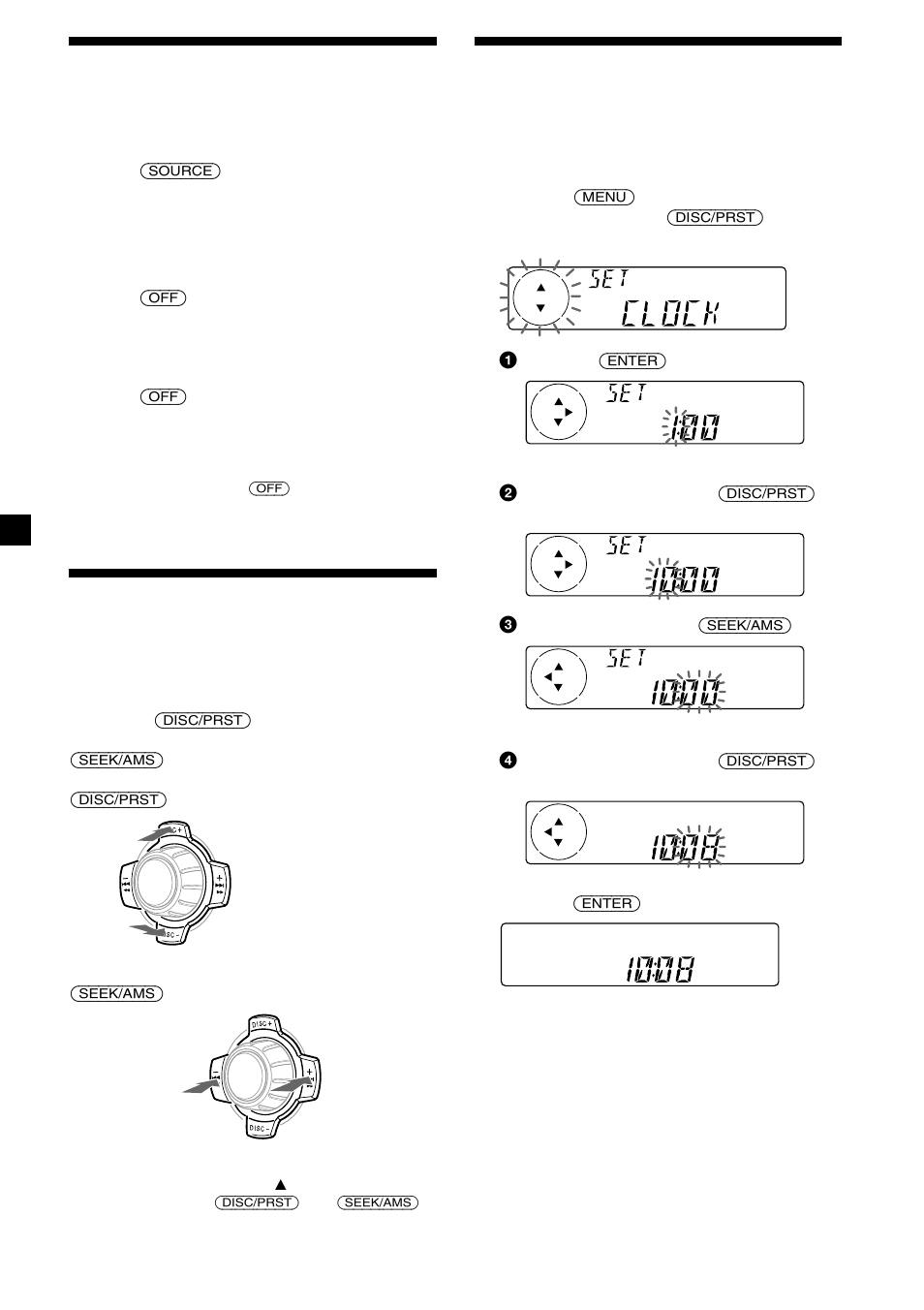 8accensione/spegnimento dell’apparecchio, Utilizzo del menu, Impostazione dell’orologio | Sony MDX-CA580 User Manual | Page 98 / 152
