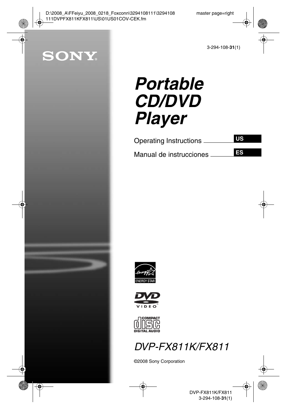 Sony DVP-FX811 User Manual | 60 pages