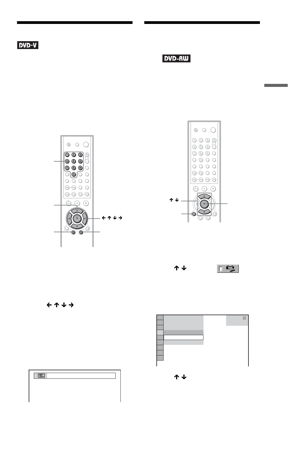 Using the dvd’s menu, Selecting “original” or “play list” on a dvd- rw, N (31 | Sony DVP-LS755P User Manual | Page 31 / 84